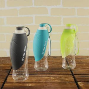 650ml Sport Portable Leaf Pet Dog Water Bottle Expandable Silicone Travel Dog Bottles Bowl For Puppy Cat