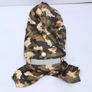 Pet Dog Outdoor Reflective Stripe RainCoat Waterproof Rain Coat Winter Prevent Wind Keep Warm Four Feet With Hat