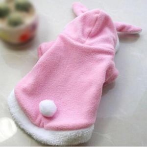 Christmas Pet Clothes Fashion Cute Rabbit Plush Dog Apparel Pet Hoodie Costume Winter  Clothing