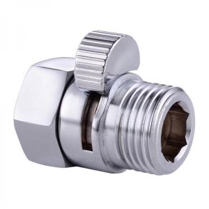 shopping כיורים ומסנני מים G 1/2 Copper Shower Head Shut-Off Valve Quick Open Adapter Valve Flow Regulator