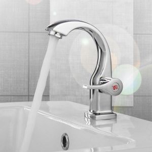 Modern Swan Neck Chrome Bathroom Basin Faucet Waterfall Spout Single Handle Sink Bath Mixer Tap