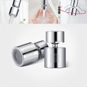 Diiib Kitchen Faucet Aerator Water Tap Nozzle Bubbler Water Saving Filter 360-Degree Double Function 2-Flow Splash-proof Tap Conne
