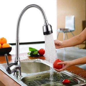Kitchen 360&deg; Swivel Spout Single Handle Sink Faucet Pull Down Spray Mixer Tap