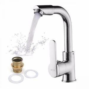 360&deg; Chrome Faucet Kitchen Bathroom Basin Sink Hot &amp; Cold Water Mixer Tap