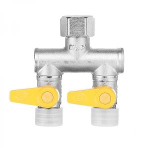 1/2'' Garden Hose Maniford Quick Connector 2 Outlet Two Way Splitter Valve Adapter Hose Connector Splitter for Washing M