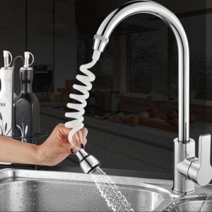 Stretchable Faucet Extender Water Saving Tap 360&deg; Rotation Shower Head Water Filter Sprayer for Kitchen Bathroom