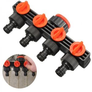 Universal 4 Way Household Garden Water Separator G1/2" G3/4" G1 Hose Pipe Splitter Valve Quick Connector Adapter