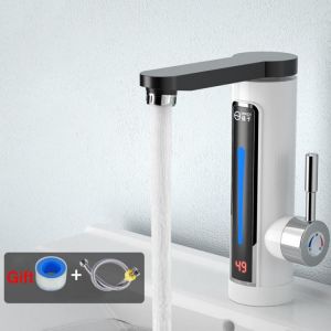 3300W Electric Hot Water Heater Faucet LED Ambient Light Temperature Display Instant Heating Tap 3S Quick Heating 360&deg; Rot