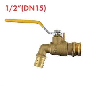 TMOK 1/2" 3/4" 501 Brass Water Faucet Tap Lever Handle Quick Opening with Ball Valve for Hot Water