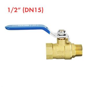 TMOK 3/8&quot; 1/2&quot; 3/4&quot; Brass Ball Valves Two Piece Inline Lever Handle BSP Male x Female Thread