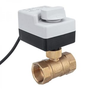 shopping כיורים ומסנני מים TMOK AC 220V 1/2&quot; 3/4&quot; 1&quot; 1-1/4&quot; Motorized Electric Brass Ball Valves 2 Way 3 Wires Full Port 