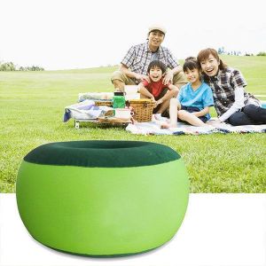 shopping ריהוט Portable Inflatable Chair Outdoor Plush Pneumatic Stool Bean Bag Round Shape Home furniture