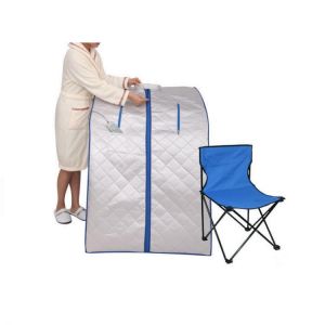 iBeauty Portable Far Infrared Sauna Room with Folding Chair Bathroom Furniture
