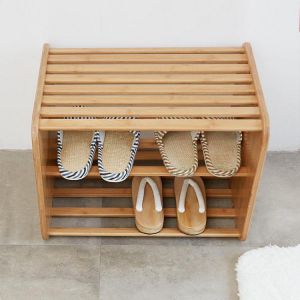 CHENGSHE Simple Bamboo Solid Wood Shoe Storage Racks Bench from xiaomi youpin