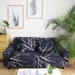 Textile Spandex Strench Sofa Chair Covers Printed Elastic Couch Cover Furniture Protector 4 Sizes