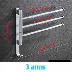 Bathroom Swivel Towel Rack Wall Mounted Heavy Duty Towel Shelf Towel Holder