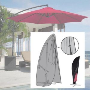 Oxford Polyester Tarpaulin Protective Cover For Sun Umbrella Waterproof Dustproof Floding Black Cover