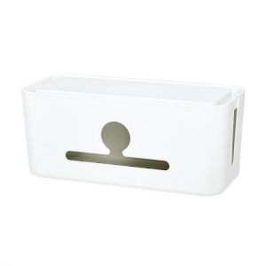 Three Flower Power Cord Plug-in Board Storage Box Charger Computer Power Strip Cable Management Box Baskets