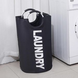 Large Oxford Cloth Laundry Basket Foldable Portable Toy Fabric Storage Bag