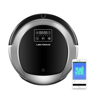 LIECTROUX B6009 Robot Vacuum Cleaner 3000Pa Suction Navigation Map with Memory WiFi Application Water Tank Brushless Motor Virtual
