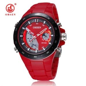 shopping שעונים לגבר OHSEN AD2802 Digital Analog Alarm Stopwatch Men Sport Watch