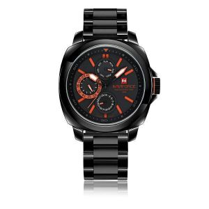 NAVIFORCE 9069 Stainless Steel Band Three Dials Fashion Quartz Men Sport Wrist Watch