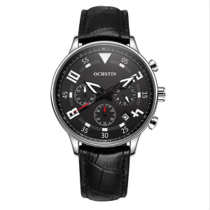 OCHSTIN 6050G Fashion Men Quartz Watch Luxury Leather Strap Sport Watch