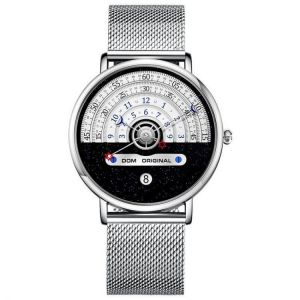 DOM M-1288 Creative Fashion Men Watch 3ATM Waterproof Unique Dial Casual Quartz Watch