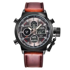 XINEW 3003 Waterproof LED Dual Display Watch Alarm Luminous Display Digital Watches