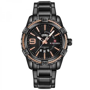 NAVIFORCE 9117 Waterproof Men Wrist Watch Calendar Full Steel Quartz Watches