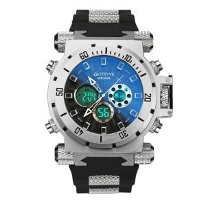 STRYVE S8015 5ATM SWISS Movement Chrono Date Week  Dual Display Digital Watch