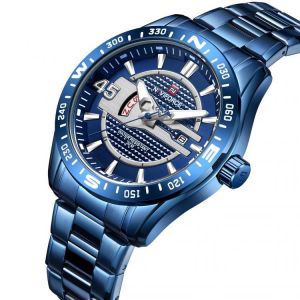 NAVIFORCE 9157 Waterproof Stainless Steel Band Quartz Watch Calendar Auto Date Men Watch