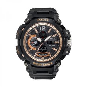 YAZOLE 481 482 Sport Stopwatch Timing Calendar Week Luminous Dual Display Digital Watch