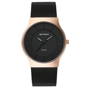 SANDA P209 Men Watch Ultra Thin Fashion Stainless Strap Male Quartz Wrist Watch