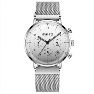 GIMTO GM245 Luminous Display Business Style Watch Stainless Steel Men Sport Quartz Watch