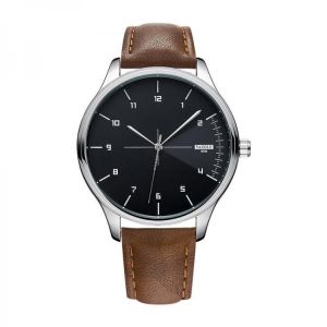 YAZOLE 502 Men Classic Leather Strap Simple Fashion Dial Business Style Quartz Watch