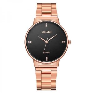 Deffrun Crystal Scale Casual Style Quartz Watch Full Steel Business Men Watches