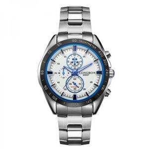 LONGBO 80007 Full Steel Men Quartz Watches Business Style Analog Luminous Hand Watch