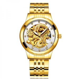 shopping שעונים לגבר DEFFRUN Business Style Automatic Mechanical Watch Full Steel Band Men Wrist Watch