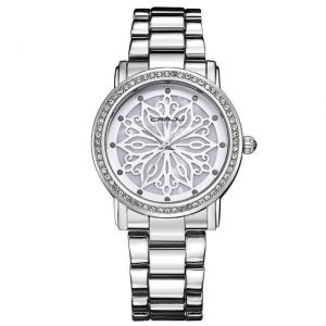 CRRJU 2109 Diamonds Dial Case Women Wrist Watch Stainless Steel Quartz Watches