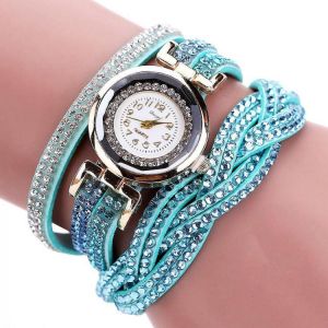 DUOYA D056 Crystal Retro Style Ladies Bracelet Watch Dress Quartz Watches