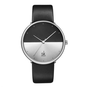 SHENGKE SK K9016 Fashion Double Color Creative Dial Leather Strap Couple Watch Quartz watch