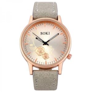 Deffrun Casual Style Women Wrist Watch Leather Watch Band Quartz Watch