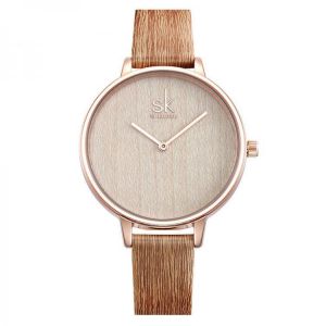 SK K0078 Creative Women Wrist Watch Simple Design Leather Strap Quartz Watches