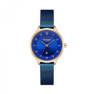 CURREN 9035 Date Display Simple Design Women Wrist Watch Full Steel Quartz Watch