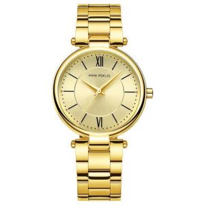 MINI FOCUS MF0189L Fashionable Women Wrist Watch Stainless Steel Waterproof Quartz Watch
