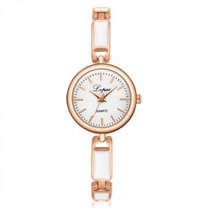 LVPAI Stainless Steel Rhinestone Women Bracelet Watch Elegant Design Quartz Watch