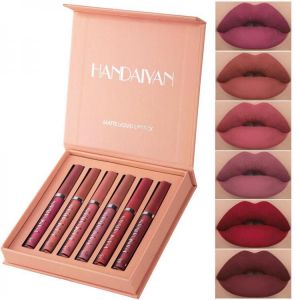 HANDAIYAN 6 Colors/box Matte Liquid Lip stick Kit Women Makeup Set Matt Lipstick Lips Beauty Make Up Cosmetics Tint Lip Gloss Wate