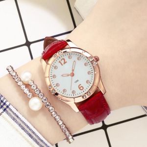 Deffrun Diamonds Elegant Design Women Wrist Watch Luminous Display Quartz Watch