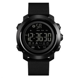 SKMEI 1462 Calories Pedometer Call Message Reminder Remote Camera Milanese Strap bluetooth Smart Watch